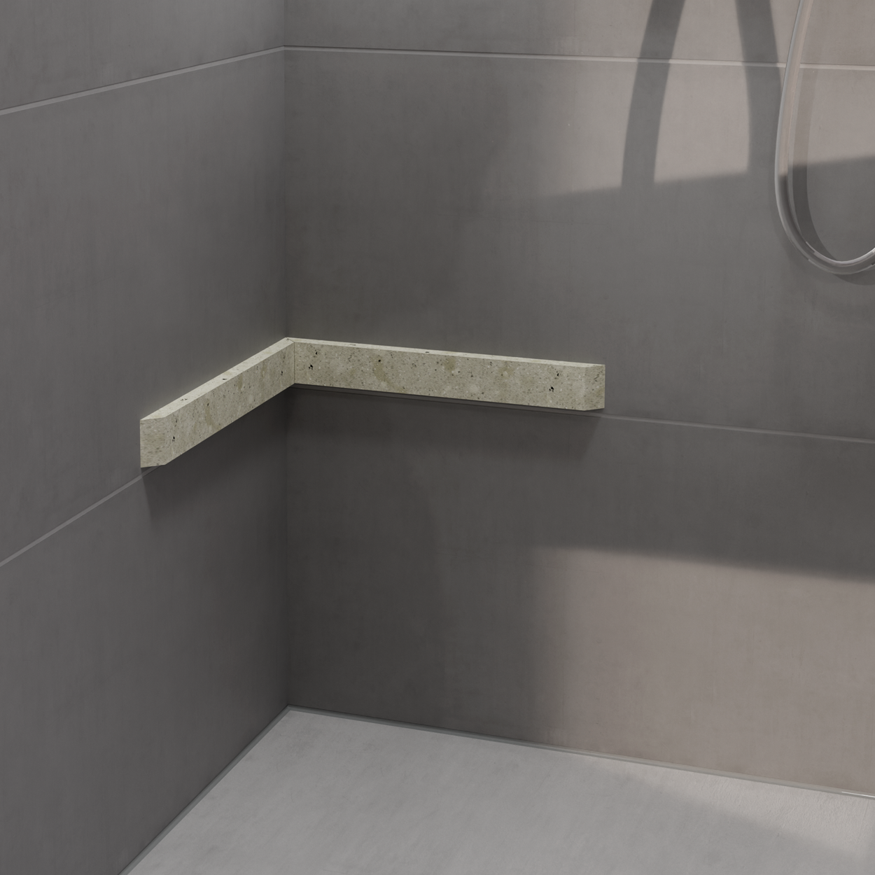 wedi Sanoasa Top for Corner Shower Seat – Pure White